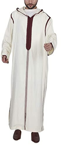 MNSWR Muslimische Kleidung Lange Hijab Zum Beten 2023 Neu- Robe Mittelarabische Applikation Herren Kragen Muslimischer Arabisches Gewand Muslimisch Muslimische Gebetskleidung Herren Muslim Set Reine
