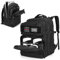 PGmoon Tactical Gaming Backpack Compatible with PS5/PS4 Console, Travel Carrying Bag for 15.6 Inch Laptop, Portable Monitor, Controller, Headset and Other Game Accessories, Black/White, Backpack