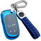 Z.MYUKI 【5 Farben】 Compass MP my21 Schlüsselhülle mit Schlüsselanhänger für Jeep Compass 2017-2023 2024 Zubehör Key Case (Blau)