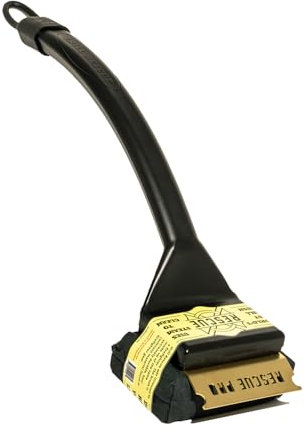 Grill Rescue BBQ Austauschbarer Schaber-Reinigungskopf, [Rescue-Upgraded], borstenfrei, langlebig und einzigartige Schaber-Werkzeuge für Gusseisen- oder Edelstahlroste, Grillreiniger (Rescue Pro)