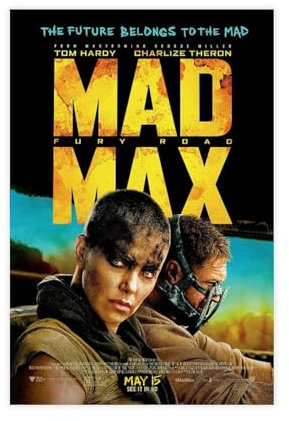 Mad Max- Fury Road – Filmposter auf Leinwand, Schlafzimmer, Dekoration, Sport, Landschaft, Büro, Raumdekoration, Geschenk, ungerahmt, 20 x 30 cm