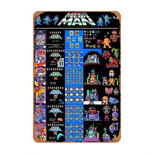 Megaman Gaming Megaman Hintergrund Megaman Beste Bilder Dekoration Schild für Zuhause Vintage Metallschild Plaque Metall Lustiges Blechschild 20,3 x 30,5 cm