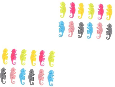 BESTonZON 24pcs Drink Markers Silicone Wine Glass Charms Drink Buddy Random Colors