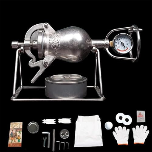 Umiup Manual Crank Popcorn Traditional Popcorn Maker Chinese Popcorn Machine High Pressure Popcorn Maker Stainless Steel Fire Heating Popcorn Popper For Home Party (Color : Large/260ml)