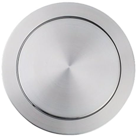 VILLFUL Tapa Para El Cubo De Basura En La Encimera Tapa De Basura Para La Encimera Redonda, De a Empotrada Herramientas Escritorio Concha De Acero Inoxidable 430