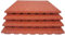 TOPRUBBER 4x Fallschutzplatten 50x50x4 cm Rot Gummiplatten Spielplatzmatten