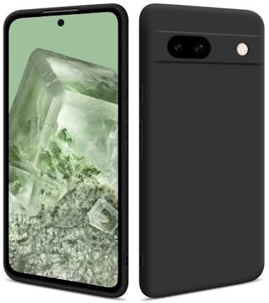 HS Products HSP Cover per Google Pixel 8A [repellente alla polvere] Custodia protettiva in silicone TPU premium | antigraffio antiurto | Protezione della fotocamera | Vestibilità sottile | Nero