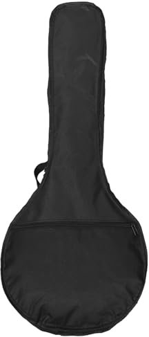 TOYANDONA Mandolin Bag Mandolin Case Oxford Cloth Padding Backpack with Handles for Mandolin Guitar Music Instrument Black