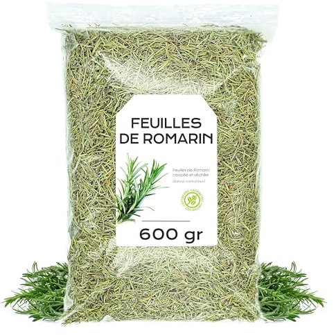 Rosmarino Secco 600 gr - Infuso di Rosmarino - Tè al Rosmarino - Rosmarino Essiccato - Foglie di Rosmarino - Infuso Sfuso - Proprietà Naturali (600 gr, Rosmarino)