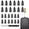 HQRKOTM 24 Stück Vakuum Reifen Reparatur Nagel, Reifenreparaturset, Reifenreparatur Gumminagel mit Schraubendreher für Auto, Motorrad, Fahrrad, Geländewagen