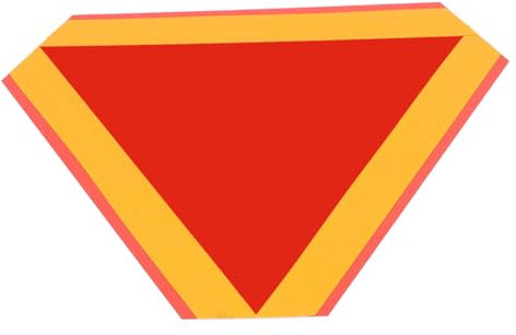 Hohopeti Panneau De Triangle Réfléchissant Panneau De Sécurité Pour Véhicule Lent Avertissement Réfléchissant Kit De Signalisation Pour Voiturette De Golf Et Véhicules
