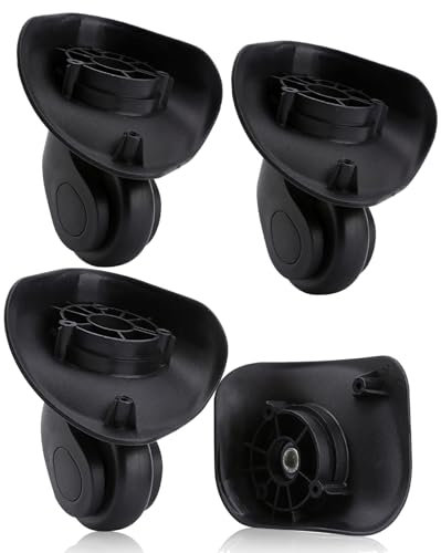 Koffer Rollen Ersatz, 2 Paar Kofferräder, Mute schwenkbar, Koffer, Gepäck, Ersatzräder, Trolley, Rollen, Gepäck, Ersatzzubehör, Teile für Trolley Koffer Gepäckkoffer Hartschalenkoffer