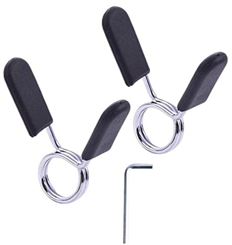 2 Pieces Barbell Bar Adapter Sleeve with L Shaped Wrench for Weightlifting Clips