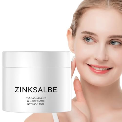 2024 Neu Anti Pickel Creme auch für Pickel am Po und Rücken, Zinksalbe gegen Pickel, Zink Salbe Creme gegen unreine Haut (1)
