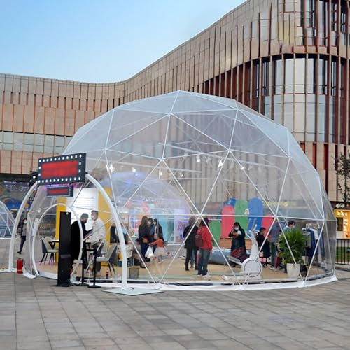 Hoiaost Bubble Tent Kuppelhaus Campingzelt 10/12 Fuß | Garten-Iglu, Transparenter Kuppelschutz Für Den Außenbereich, Geodätische Kuppel, 5–7 Personen, Für Hinterhofterrassen | Überdachung,2.9m