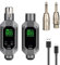 Ricevitore Trasmettitore Microfonico XLR Wireless Portatile - 262ft/80M Range Sistema Microfonico a 2,4 GHz con Bassa Latenza - Adattatore Microfonico Plug-in Ricaricabile per Mixer Audio e Studio