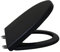 Wttfc Toilettendeckel Mit Absenkautomatik,Wc Sitz Einfache Montage,Toilettensitz Aus Kunststoff,Ovale Form,Leicht Abzunehmende Toilettenbrille,Verschiedene Formen,Schwarz,V shaped