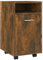 HETFTJN Vorratsschrank Küche Gartenschrank Apothekerschrank Buffetschrank - Beistellschrank mit Rollen Räuchereiche 33x38x60 cm für Flur Küche Arbeitszimmer Balkon