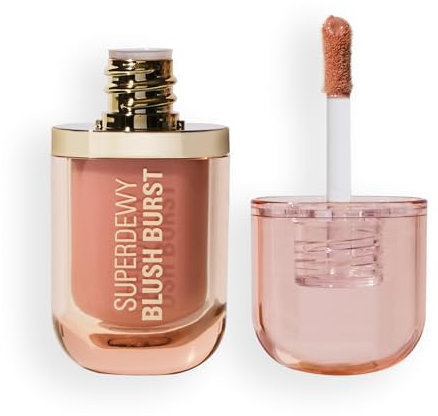 Revolution Superdewy Liquid Blush Burst – Aufbaubarer Flüssig-Blush für Wangen mit Serum-Formel (Peptide & Hyaluronsäure), vegan & tierversuchsfrei – Pink Fizz Soft Pink – 4,2 ml