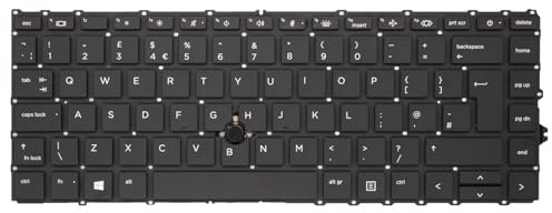 Black Backlit Keyboard Compatible with HP EliteBook 745, 840, 845 G7/G8 & ZBook Firefly 14 G7/G8