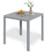 LIFERUN Gartentisch Aluminium, 75x75cm WPC Balkontisch Wetterfest, Quadratischer Terrassentisch, Outdoor Esstisch, Hitze- und Wetterbeständig, rutschfest - Ganz Grau