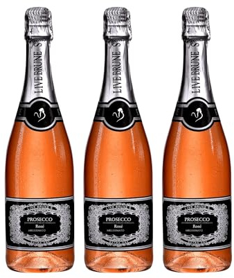 Cantine Maschio Live Brune S Rosé Millesimato Extra Dry Schaumwein DOC extra trocken Roséwein Italien inkl. FeinWert E-Book (3 x 0.75 l)