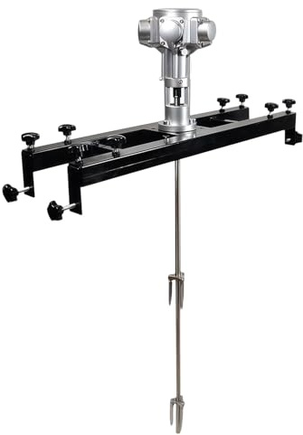 YORCME Pneumatisches Rührwerk Labor & Industrie Edelstahl-Schaft, 0-2500 U/min – Luftrührwerk für Lacke, Farben, Chemikalien - Laufrad fährt automatisch EIN 3cylinder（1/2PH）