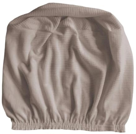 MotiveTech Runder Pouf Bezug, Elastischer Pouf Bezug, Dehnbarer Runder Hockerschutz, Möbelbezug Aus Polyester Spandex Material, Geeignet für Schlafzimmer, Wartez, Beige