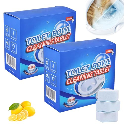 Reinigungswürfel,24 Stück WC Schaum,Spülkasten Tabs,Wasserkastenwürfel,Reinigungstabletten,Toilet Bowl Cleaner Tablets,Reinigungszubehör,WC-Reinigungsschaum,für Tiefenreinigung