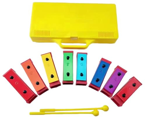 Glockenspiel-Instrument, 8-Noten-Spielzeug mit Schlägeln, buntes Xylophon mit Tragetasche, für Jugendliche, Klassenzimmer, Zuhause, Schule, Vorschule, Reisen, Praxis, Aufführung, Geburtstag, Urlaub