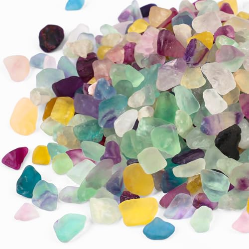 Dncvb 300g Edelsteine für Kinder 7-9mm Mini Trommelsteine, Kleine Bunt Halbedelsteine Edelstein Mix Mischung für Dekoration, Mitgebsel Kindergeburtstag, Edelsteinspiel
