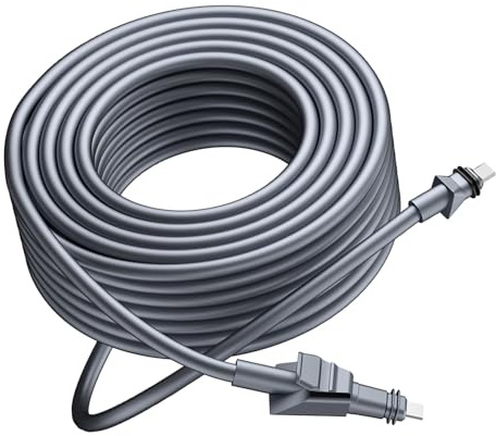 Asixxsix Wasserdichtes -Kabel, 30 M, Ersatz-Verlängerungskabel für Flache, Hohe Leistung mit Ethernet-Internet-Konnektivität für Satelliten-Setup