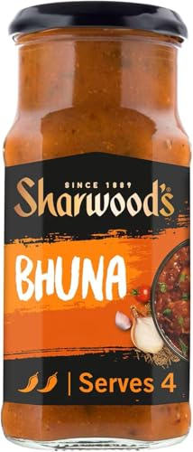 Sharwood's Indian Bhuna Curry Sauce, 420 g Jar (6-Pack) | Rich & Flavourful, Easy to Prepare, Authentic Indian Spices, Versatile for Meat & Vegetables
