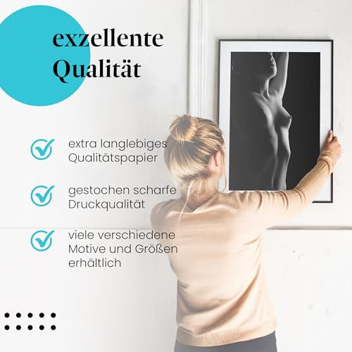 Postereck - 2719 - Nackte Frau, Erotik Sexy Akt Brüste Körper Bauch - Erotisch Sexy Nackt Wandposter Fotoposter Bilder Wandbild Wandbilder - Poster - DIN A3-29,7 cm x 42,0 cm