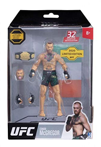 UFC Ultimate Series Limited Edition Conor McGregor, 15,2 cm große Sammler-Actionfigur – inklusive alternativem Kopf und handschuhten Händen, Kampfshorts, Gürtel und irischer Flagge