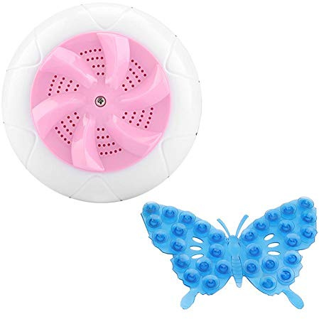 NEUFDAY Mini-Waschmaschine, tragbare Mini-Waschmaschine Travel Wäschewaschmaschine Reiniger Reinigungswerkzeug(Rosa)
