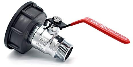 Raccord S60x6 avec robinet en laiton à boisseau sphérique sortie filetée 3/4'' BSP 20x27