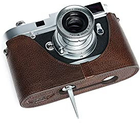 Handgefertigt aus echtem echtem Leder halbe Kamera Tasche Tasche Abdeckung für Leica MP M6 M4 M3 M2 M1 Mit Leicavit-M dunkelbraune Farbe