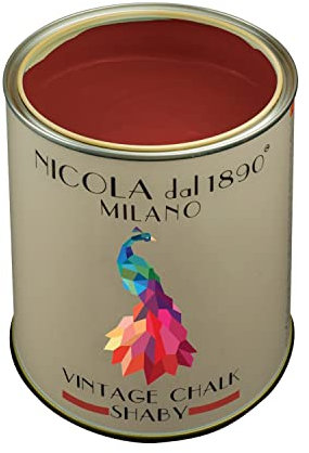 NICOLA VERNICI Peinture Vintage Chalk Shabby à base d'eau, pour l'intérieur et l'extérieur, aspect mat, fabriquée en Italie, Couleur Milano - Taille 0,25 lt