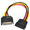 Bolwins P26S SATA Stromverlängerungskabel 18cm, 15 Pin Stecker auf Buchse Adapter für HDD Serial ATA, PC Stromkabel