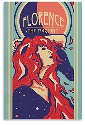 TSALF Leinwand Wandkunst Malerei Kein Rahmen Florence and The Machine 11 Poster,Raumdekoration, Wandkunst für Schlafzimmer, Wohnzimmer 60x90cm