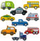 9 Stück Bügelflicken für Kinder, Engineering Car Patch Kit, Gestickte Applikation zum aufnähen/aufbügeln für Jacken T-Shirt Jeans Backpack und alle Kleidung (Wagen)
