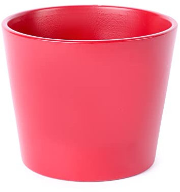 Garronda Cache Pot Céramique Rond Forme Classique Pot sans Ouvertures GD-0019 (Rouge 193, ⌀32cm H 27cm)