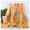 BNALU Mousseline De Soie Tissu Tissu en Mousseline De Soie Imprimé Style Chinois à L'encre De 150cm De Large Vendu Au Mètre pour Jupe Chemises Vêtements Fait Main(Color:Couleur Magique Jaune)