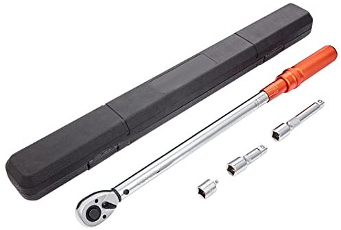 VEVOR Chiave Dinamometrica Meccanica 1/2 Forza Torsione 34-340Nm Kit di Chiave Dinamometrica da Officina per Auto Moto Lettura Precisione ±3%, Kit di Chiave Torsiometrica Meccanica 1/2 per Veicoli