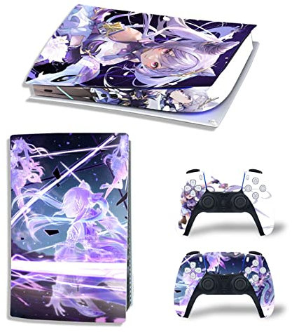 Konsole Ladestation Anime Aufkleber für PS5 Digitale Ausgabe Und 2 Controller - Vinyl Cover Skin Wraps, Blasenfrei, Langlebig, Kratzfest 35885 - Geschenk