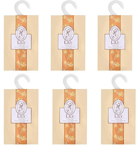 Vesaneae 6 Stück Duft Sachets Taschen, Hanging Scent Tasche, Duftsäckchen, Garderobe Lufterfrischer, Schrankdeo Natürlichen Geruch Sachet für Closet, Auto, Schubladen, Schränke