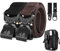 Leskyair 2er Herren Taktischer Gürtel, Arbeitsgürtel Hochleistungsgürtel, Gürtel Militär Wandern 3,8cm Breite, Geschenk mit Molle Beutel und Wasserflaschenclip Haken