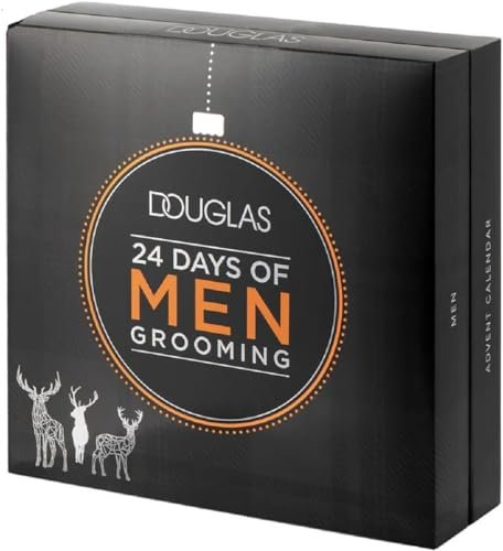 DOUGLAS Adventskalender 2023 Männer Beauty, 24 Pflege Kosmetik Advent Kalender für den Mann, Weihnachtskalender Wert 140 € Herren