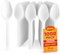 Shefa 1000 Premium Spoons, Heavy Duty Reusable Spoons, Microwave-Safe Tablespoon, 6 Long for Birthday, Parties, Camping